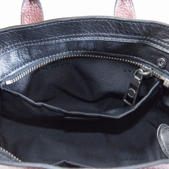 New Coach wine color metallic mini swagger - Picture 3 of 5